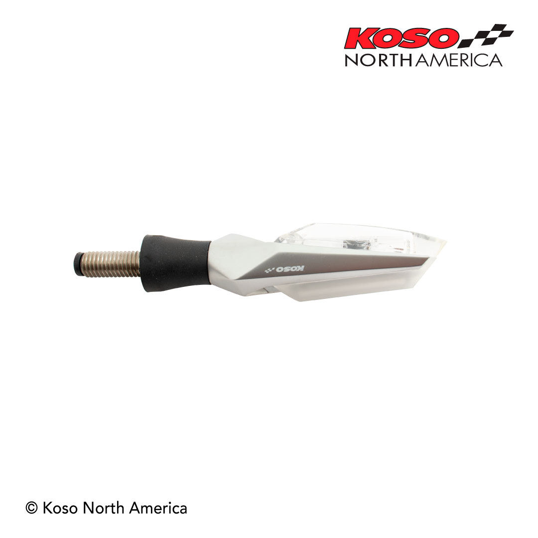 Koso Mars frecce LED argento trasparente coppia ambra