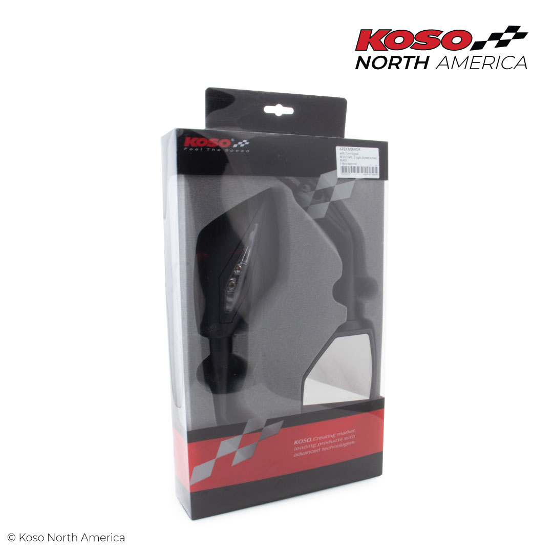 Koso Apex specchietti moto M10 nero opaco coppia