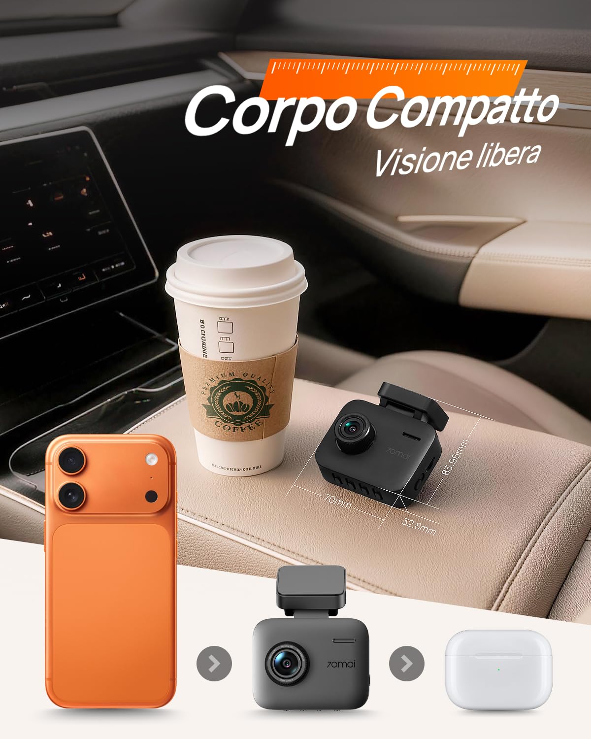 70mai A800 Nano dash cam 4K HDR Wi-Fi 6