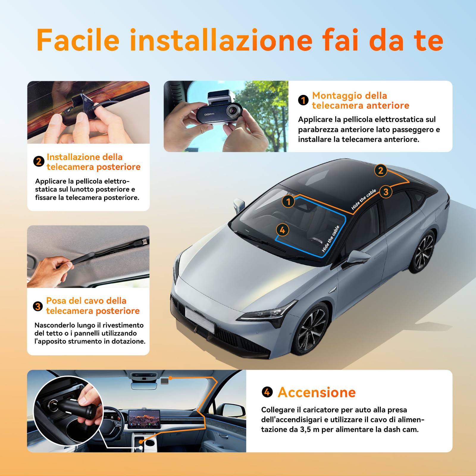 DDPAI Serie N N5 Dual dash cam 4K SD 128GB