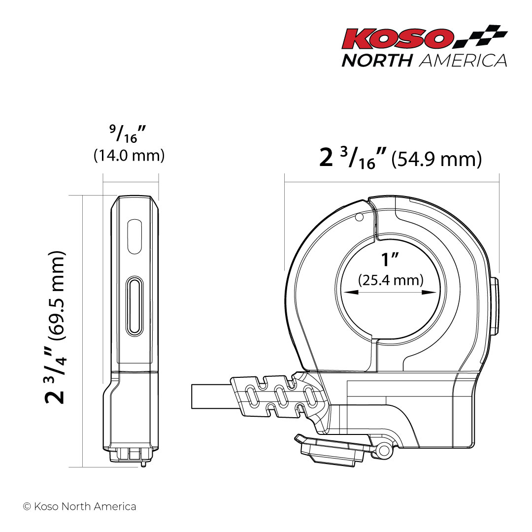 Koso Thumb Switch interruttore manopole USB-A