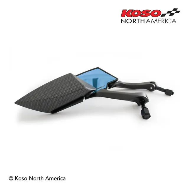 Koso TT-Style specchietti M10 carbonio lente blu