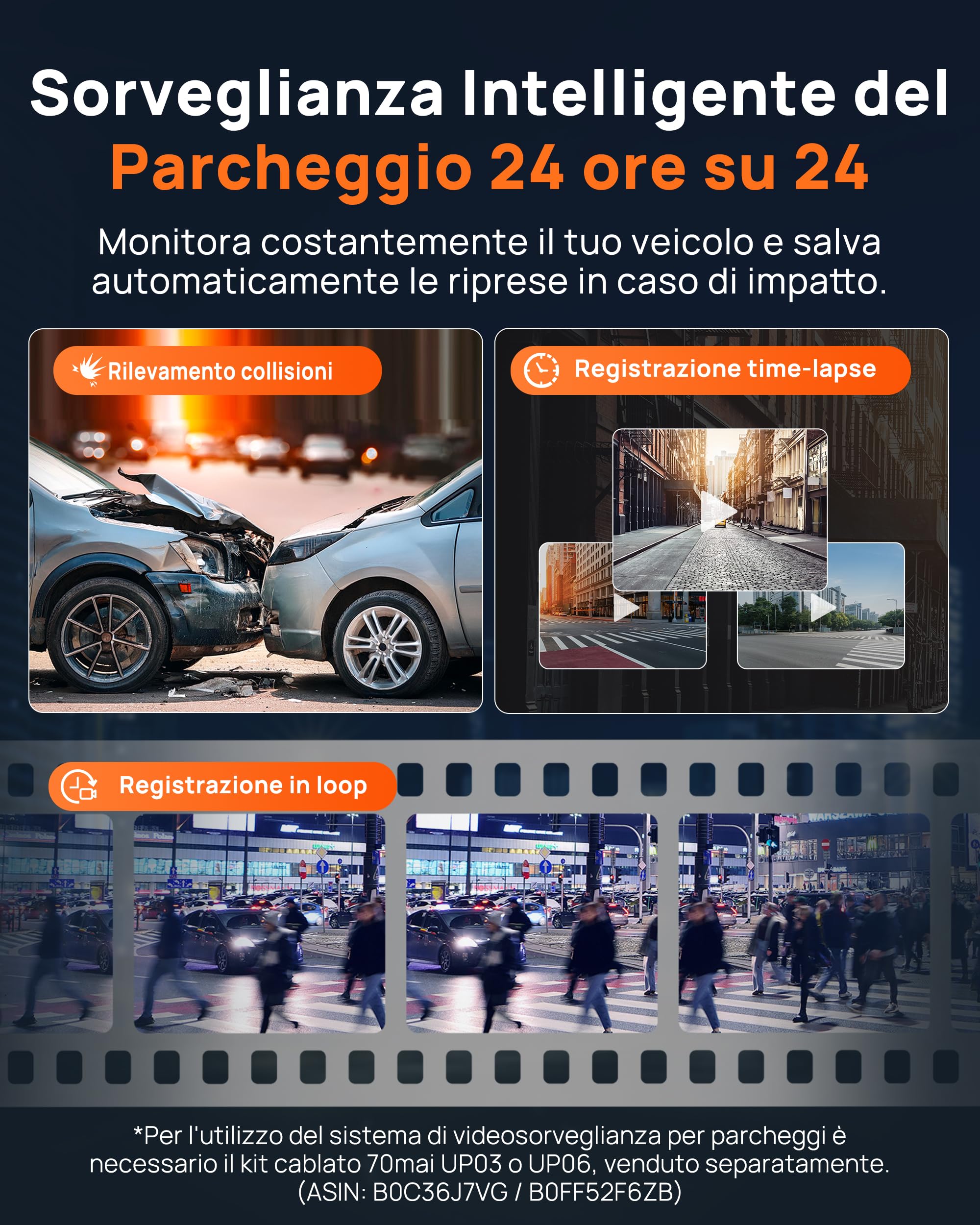 70mai M310 Plus 3K Dash Cam Auto 1620P WiFi 139°