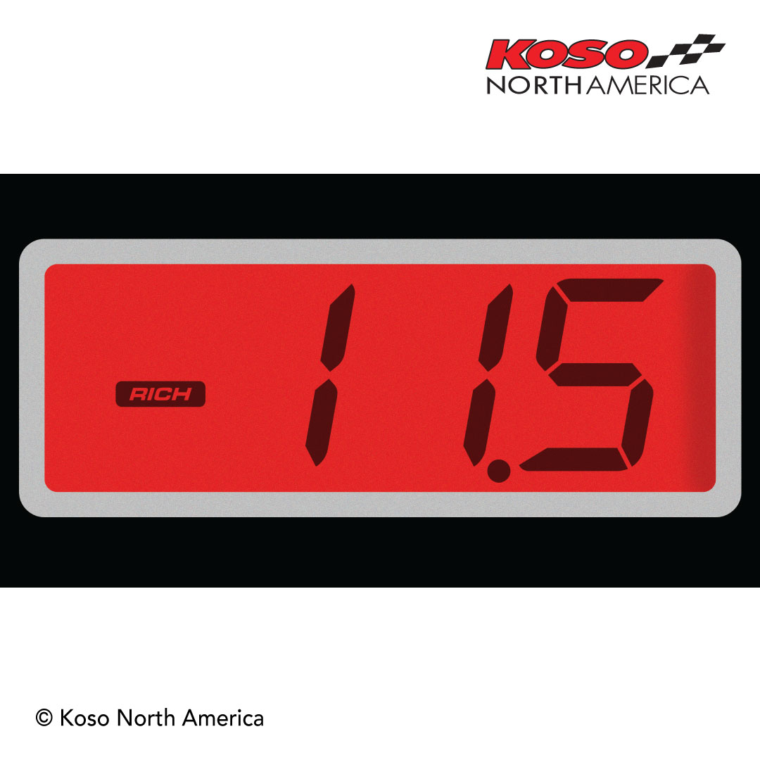 Koso Wideband misuratore aria/benzina retroilluminato