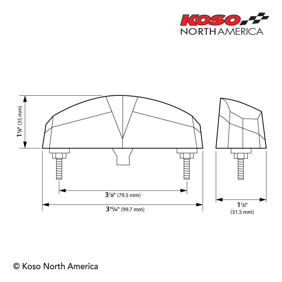 Koso Infinity fanale posteriore LED fumé
