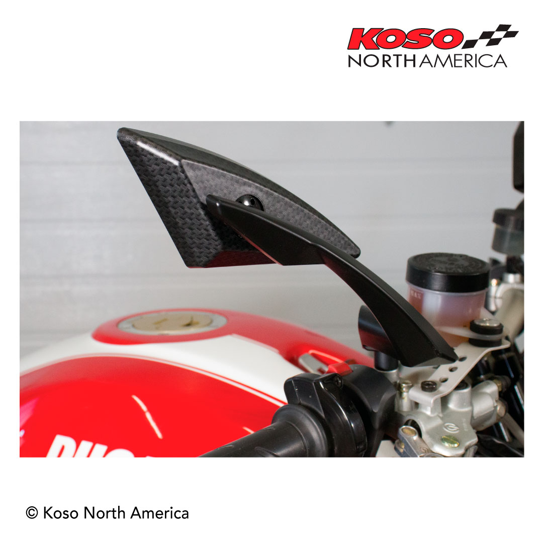 Koso Devils Style specchietti moto M10 carbon look