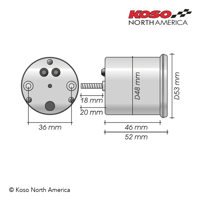 Koso DL-01T termometro acqua Harley-Davidson display reverse