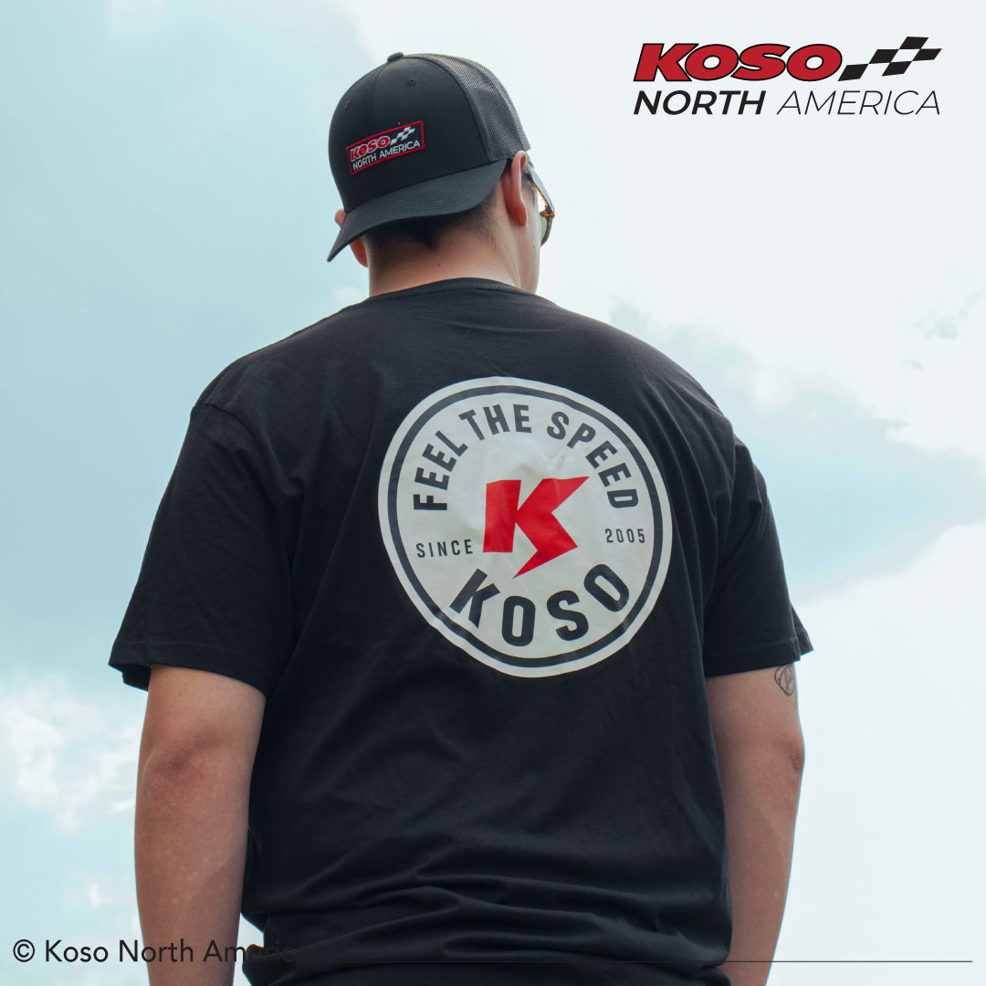 Koso Feel The Speed t-shirt vintage nera cotone
