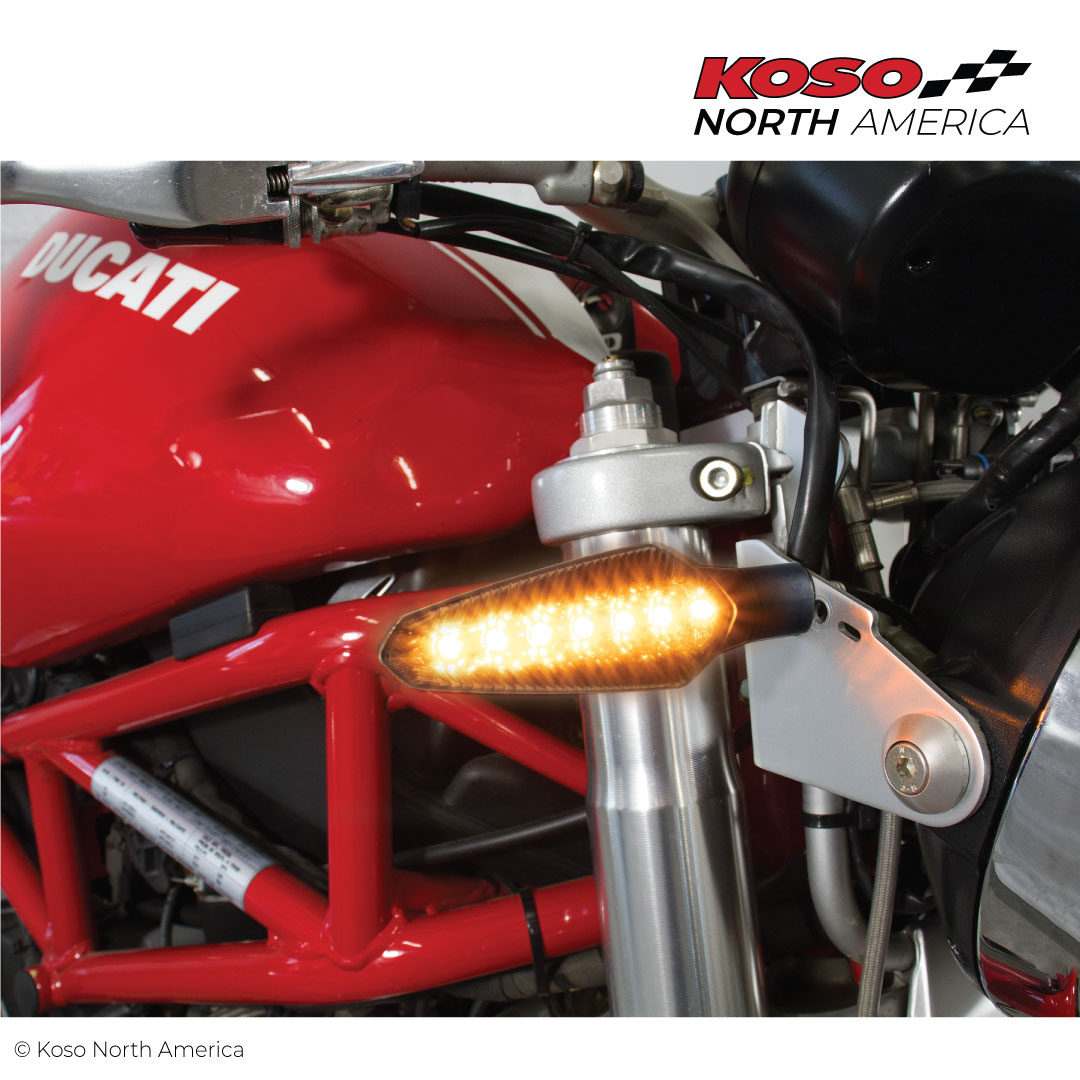 Koso Nuovo frecce LED moto fumé omologate coppia 2 pezzi