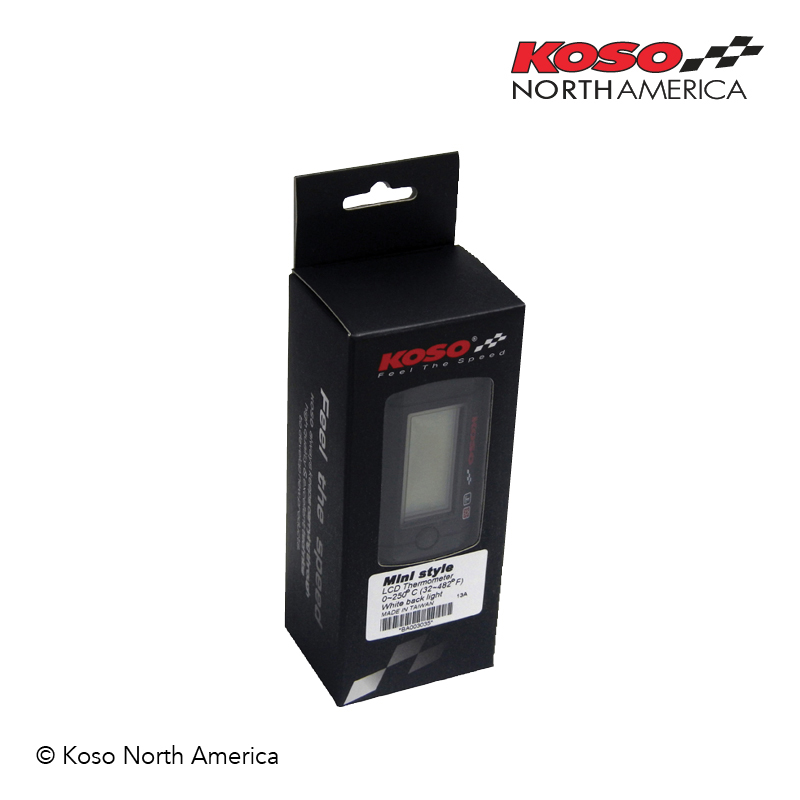 Koso Mini Style termometro LCD 0-200°C sonda 1/8