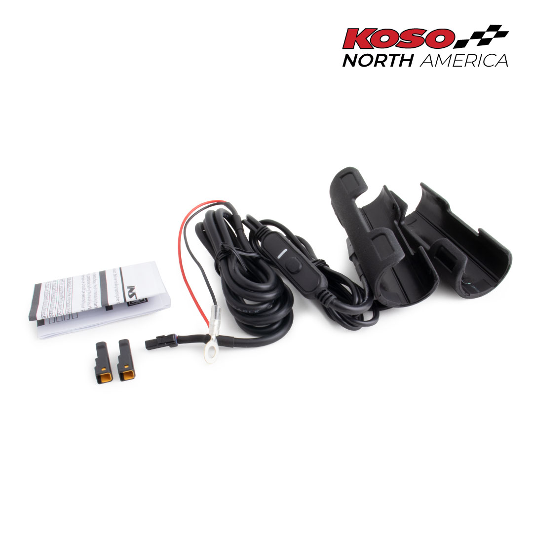 Koso X-Claws manopole riscaldate clip-on 12V Hi-Lo universali
