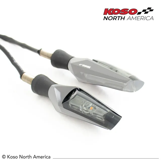 Koso Mars frecce LED argento trasparente coppia ambra