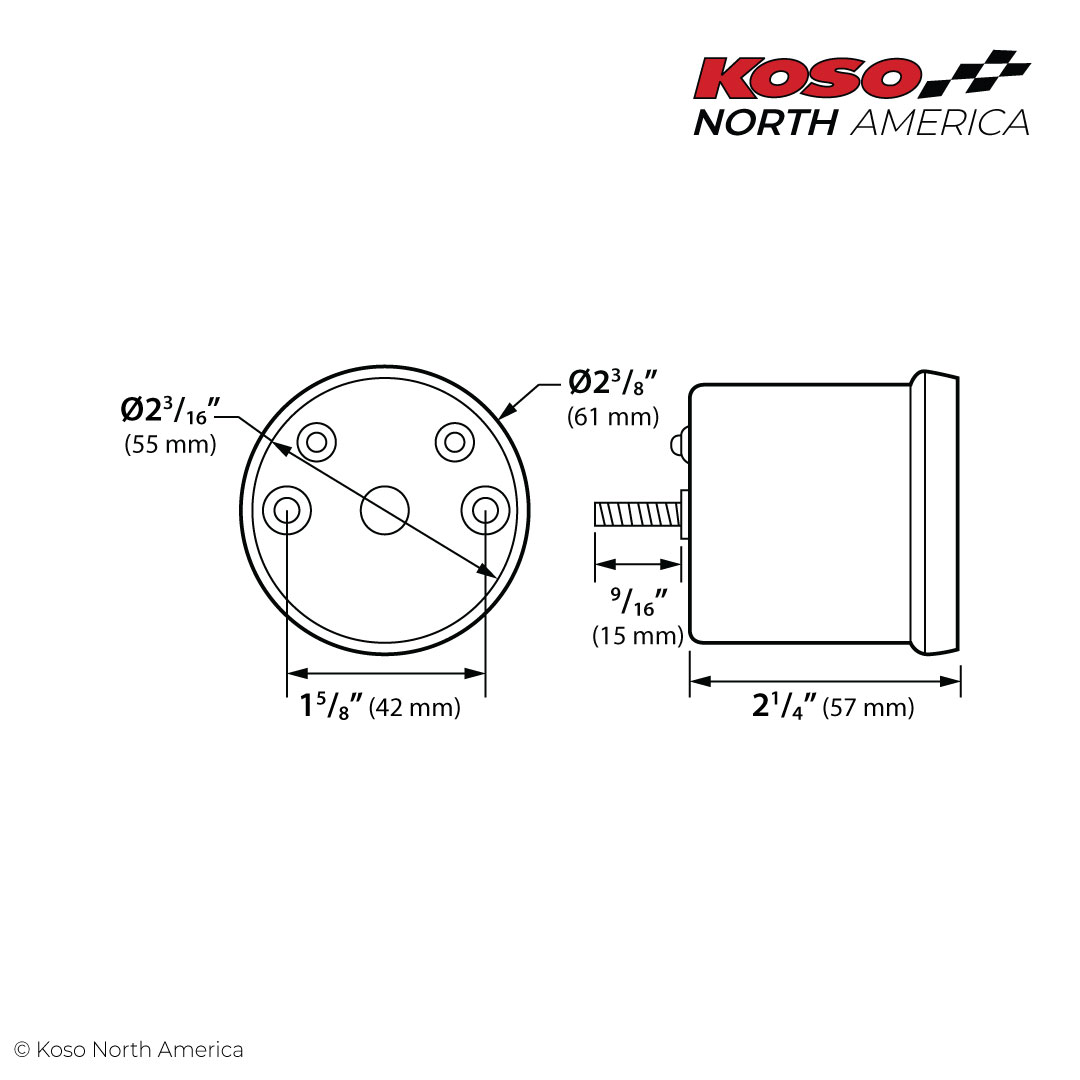 Koso DL Style contagiri universale LCD reverse nero
