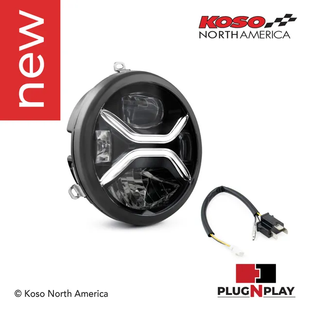 Koso Zenith faro LED Harley-Davidson plug and play