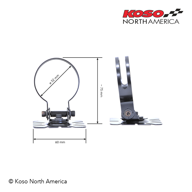 Koso Pedestal Bracket staffa strumenti 48/55/64mm regolabile