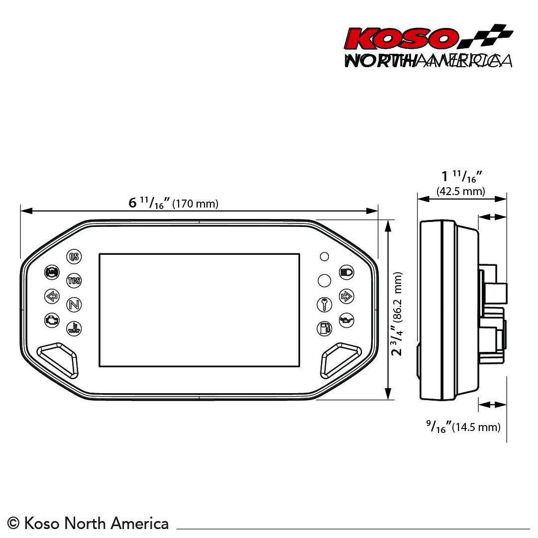 Koso RX-4 strumento TFT moto per Yamaha MT-07
