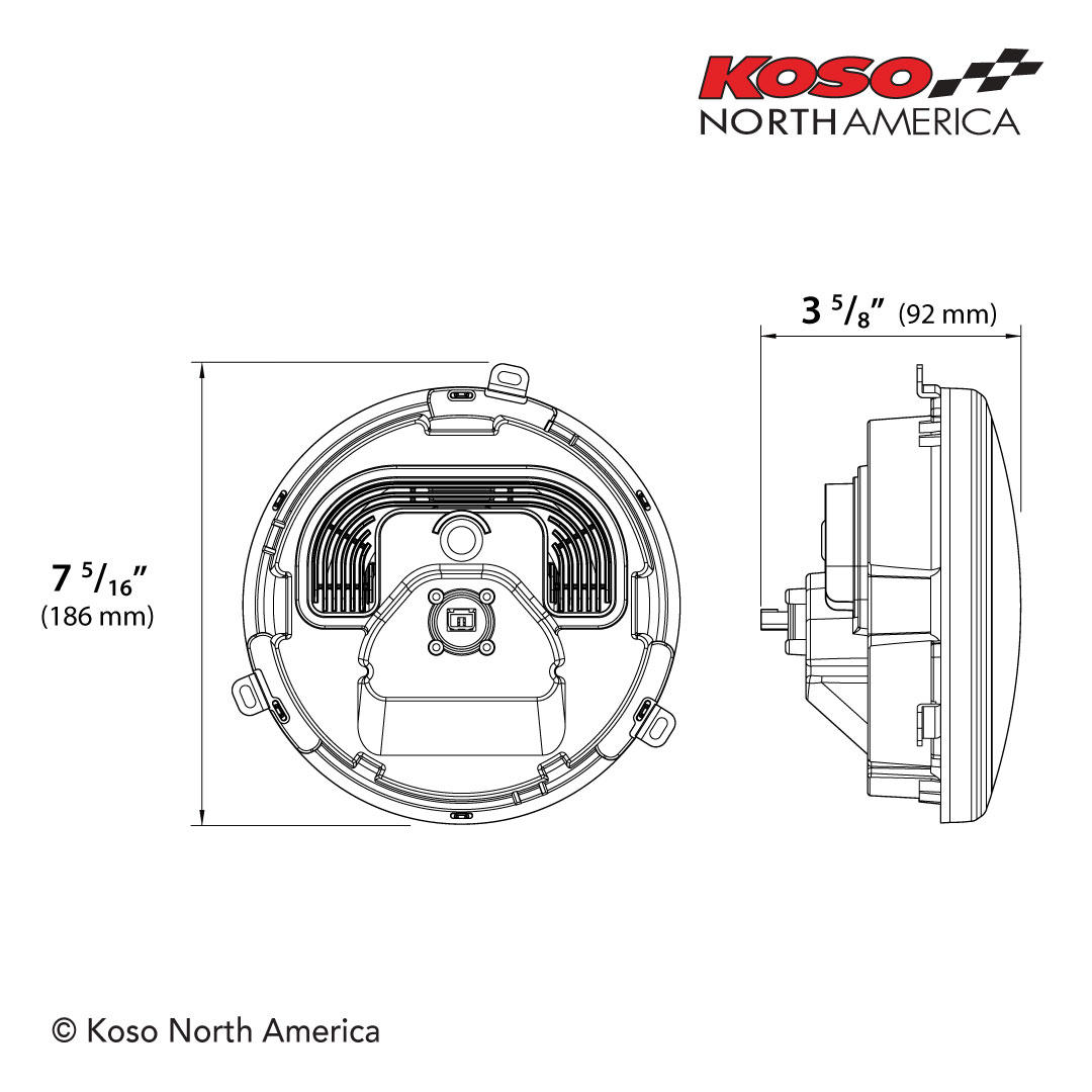 Koso Zenith faro LED Harley-Davidson plug and play