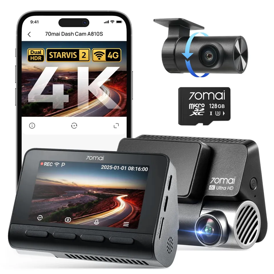 70mai Serie A A810S dash cam 4K SD 128GB GPS
