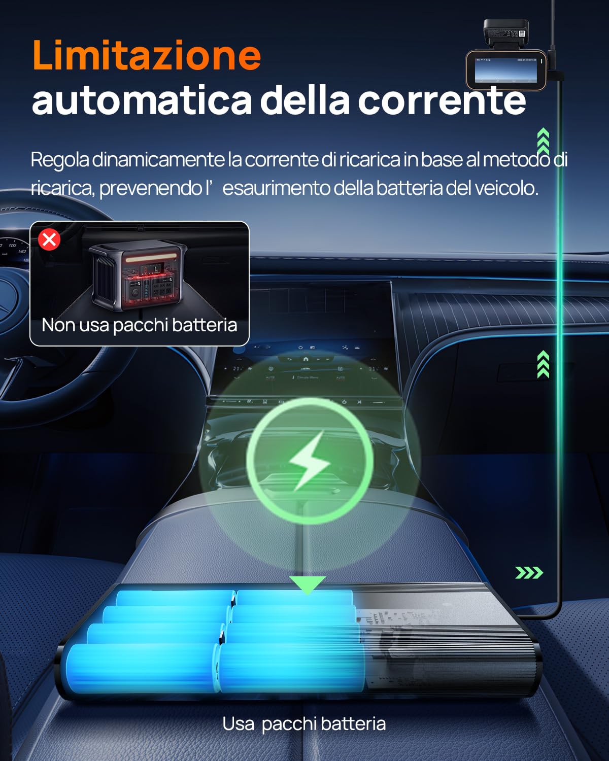 70mai BL96NNX batteria dash cam 96Wh LiFePO4