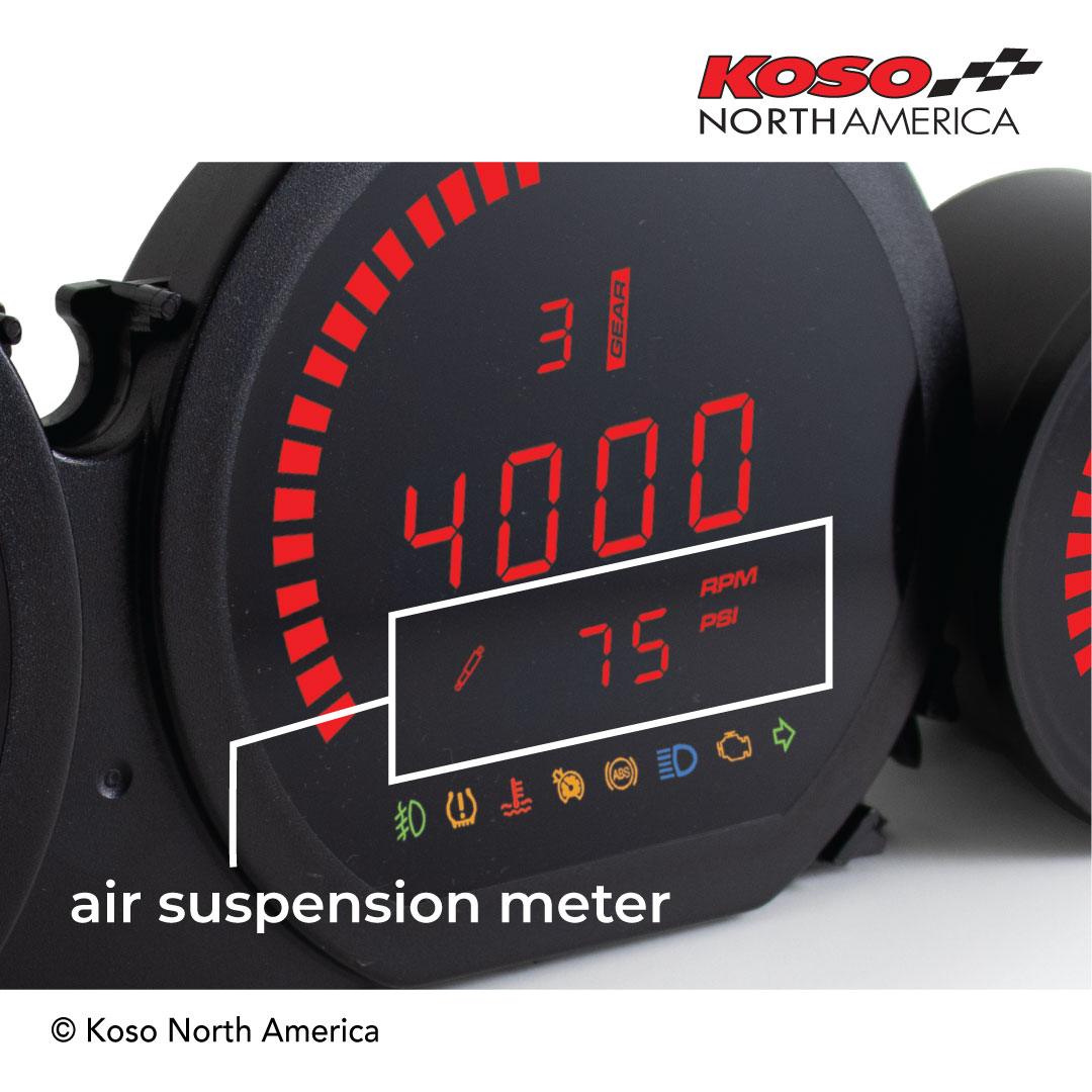 Koso HD-03L kit strumenti LED rossi Harley 2014-2023