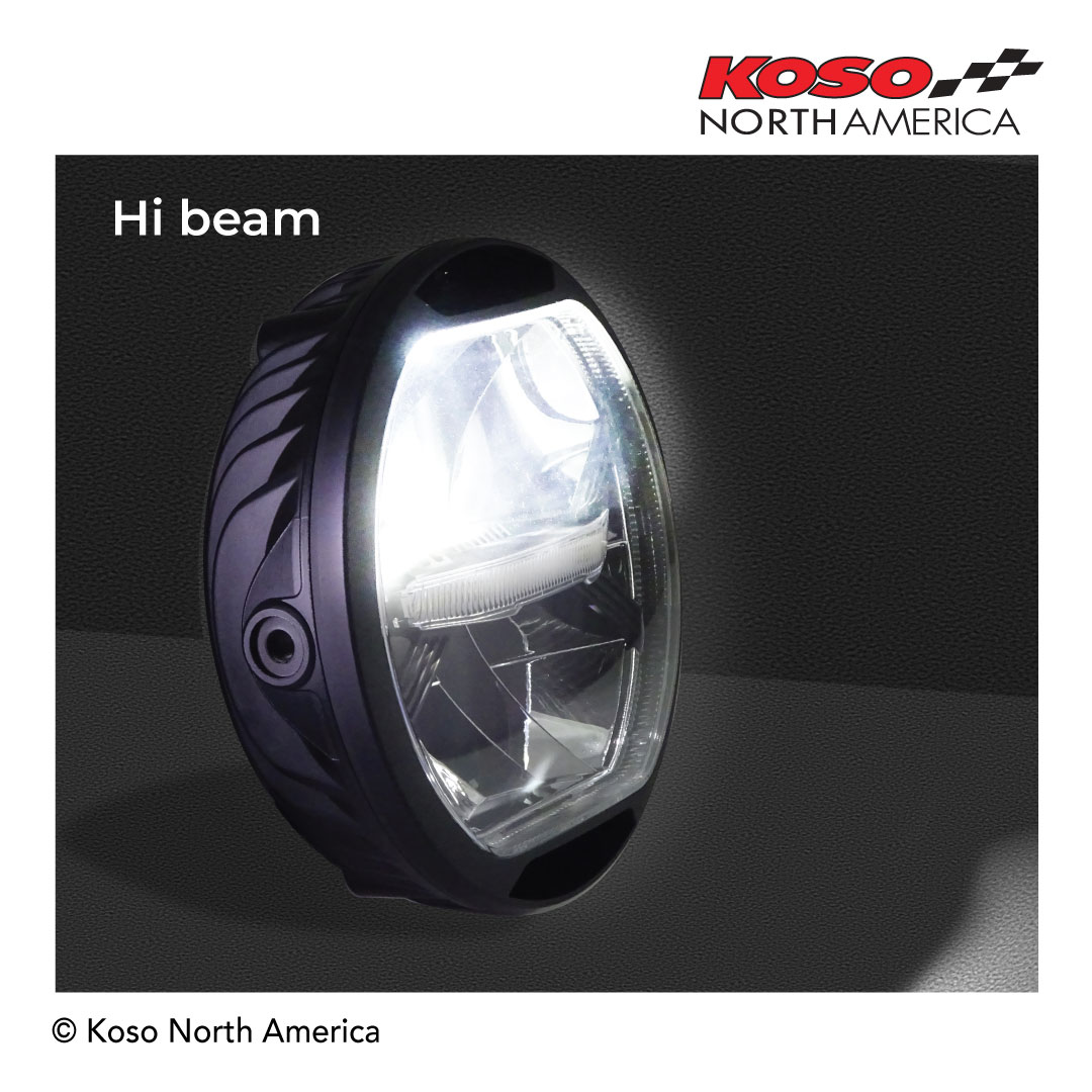 Koso Thunderbolt faro LED universale alluminio CNC DOT