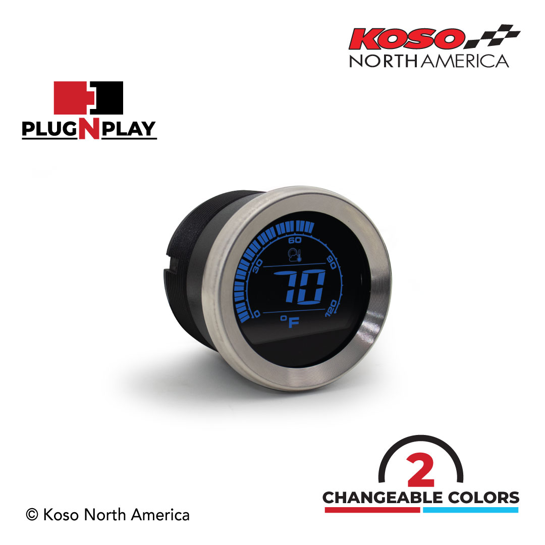 Koso HD-02T termometro aria Harley cornice argento