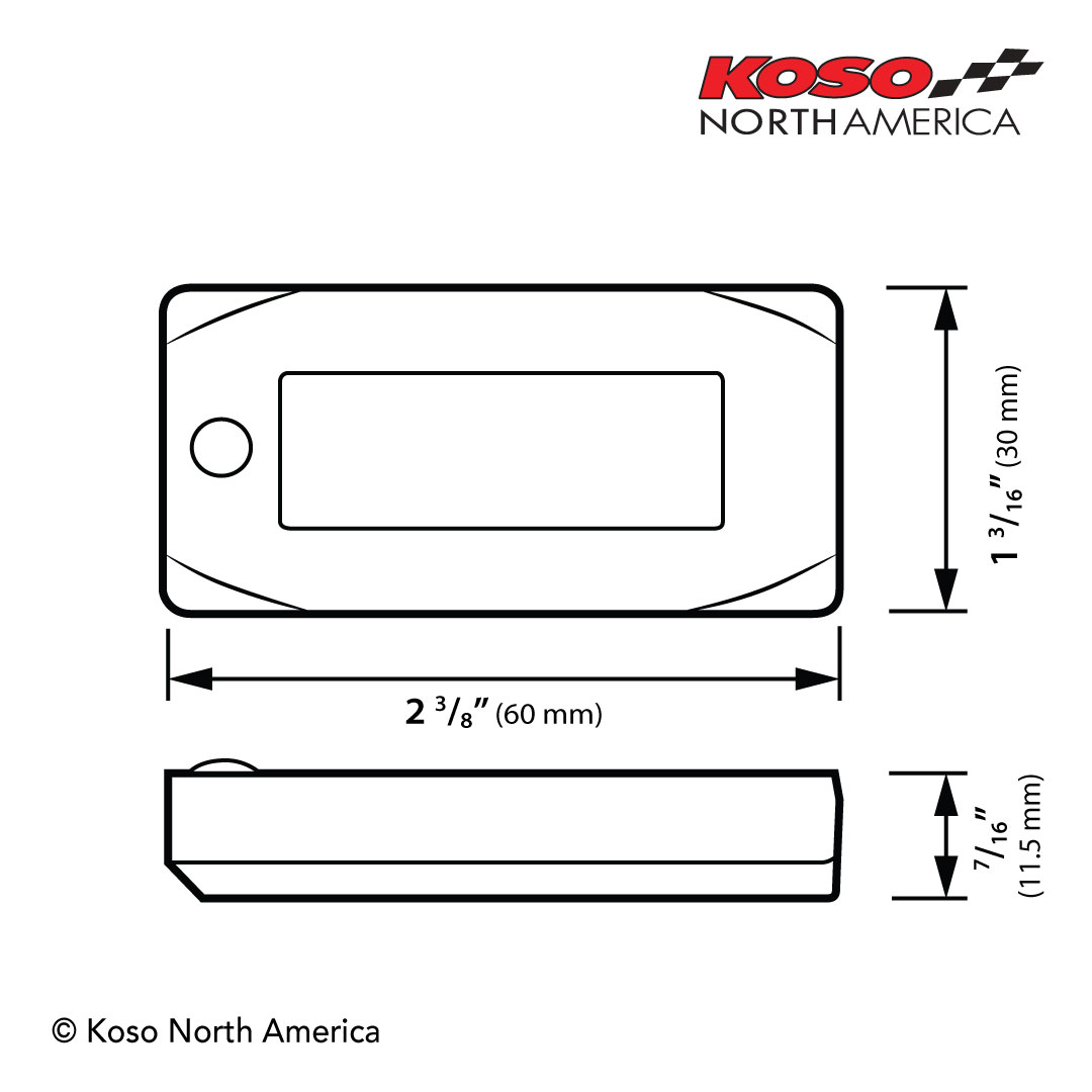 Koso Mini 3 indicatore livello carburante digitale