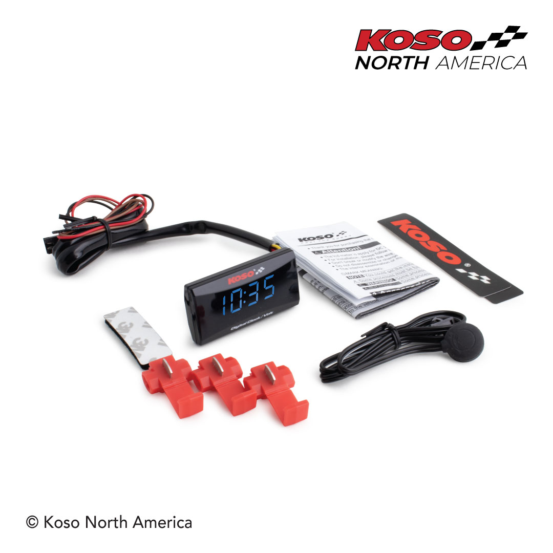 Koso Super Slim orologio voltmetro digitale blu 12V
