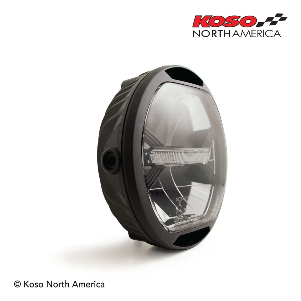 Koso Thunderbolt faro LED universale alluminio CNC DOT