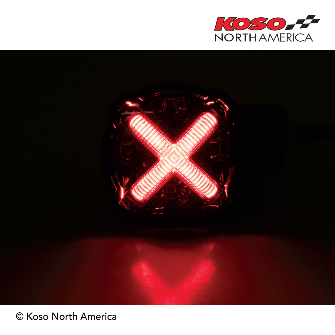 Koso GT-02S stop LED rosso lente X
