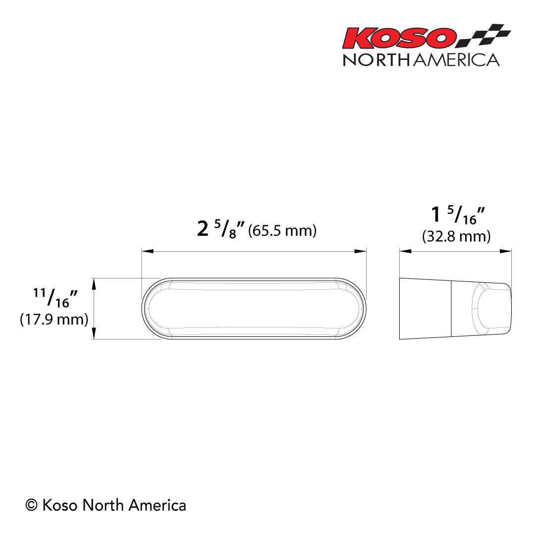 Koso GT-05 fanale posteriore LED lente fumé