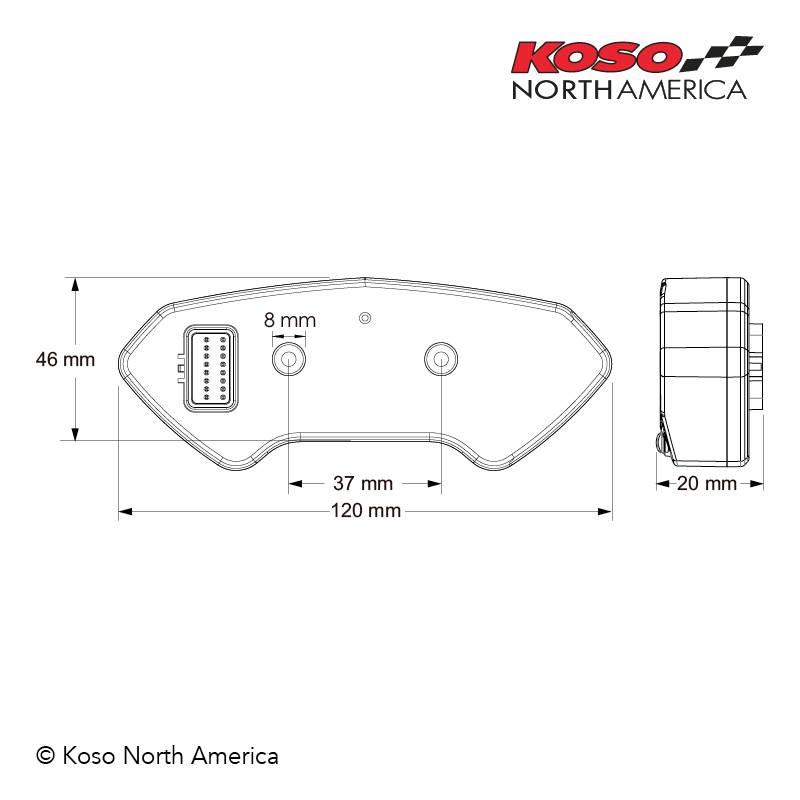 Koso DB-01RN strumento multifunzione display grande