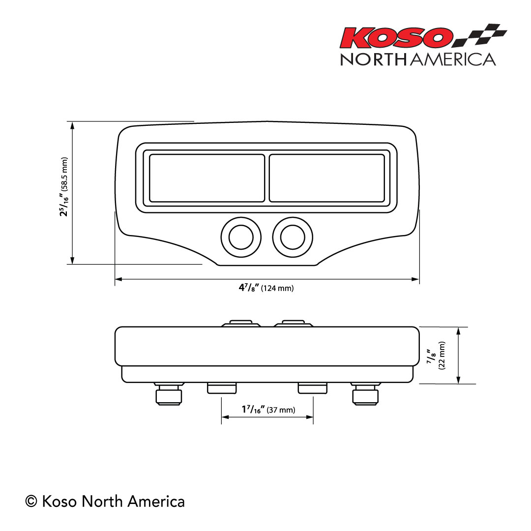 Koso EGT-02 EVO misuratore temperatura scarico doppio