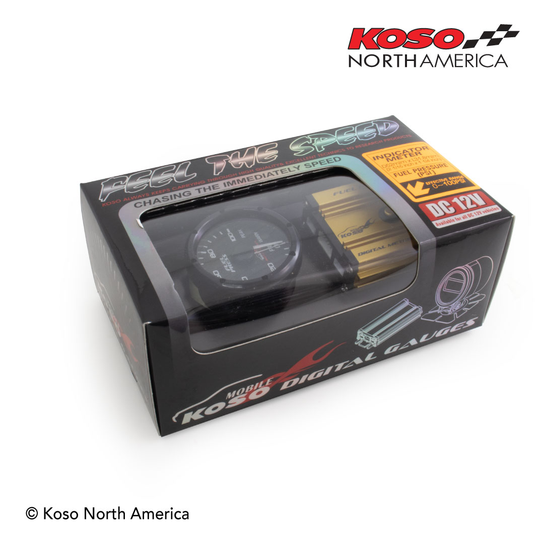 Koso manometro pressione carburante auto 0-100 PSI
