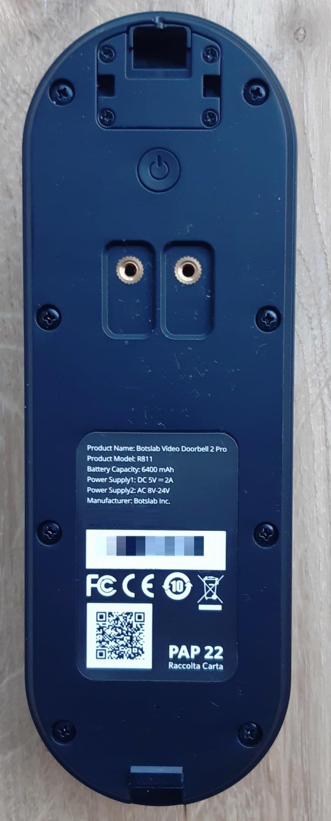 Botslab R810 videocitofono WiFi 5MP SD 32GB