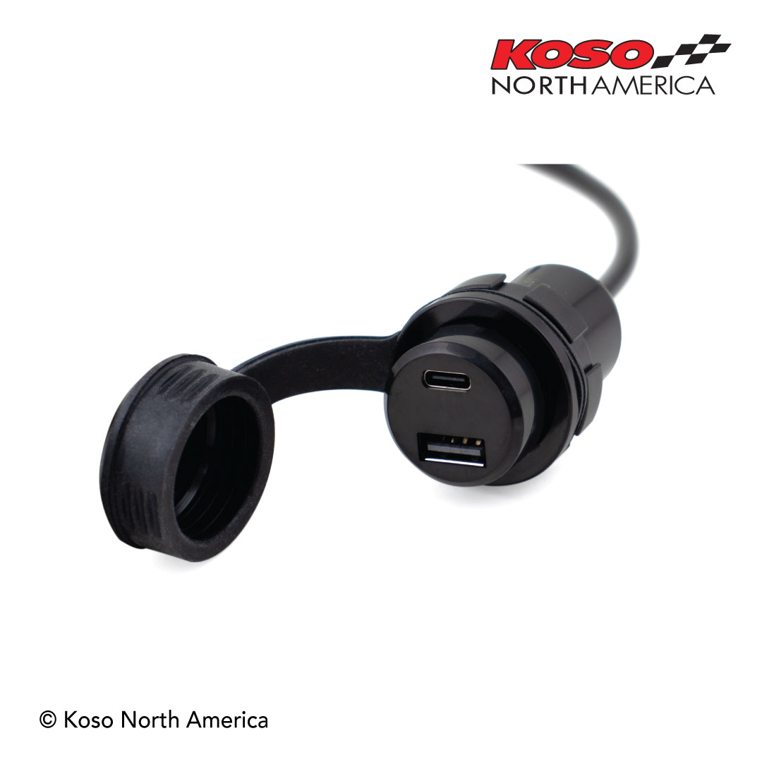 Koso caricatore USB moto doppia porta Type-C A