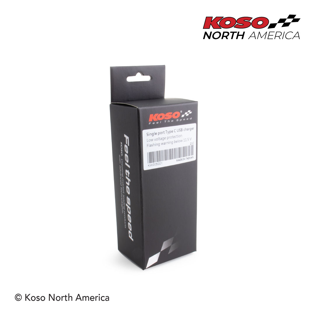 Koso Adattatore USB-C presa USB moto 12V ricarica rapida