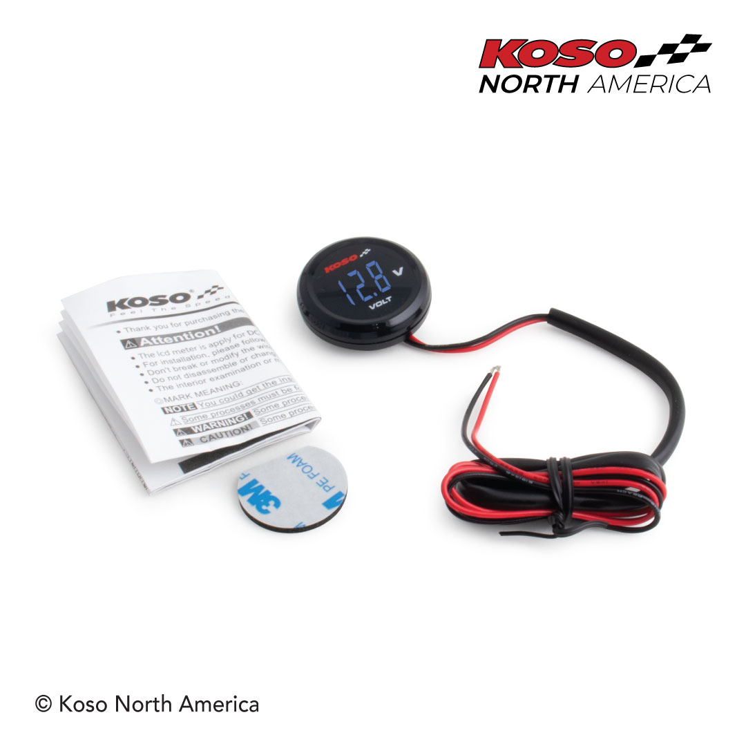 Koso I-Gear voltmetro moto display blu