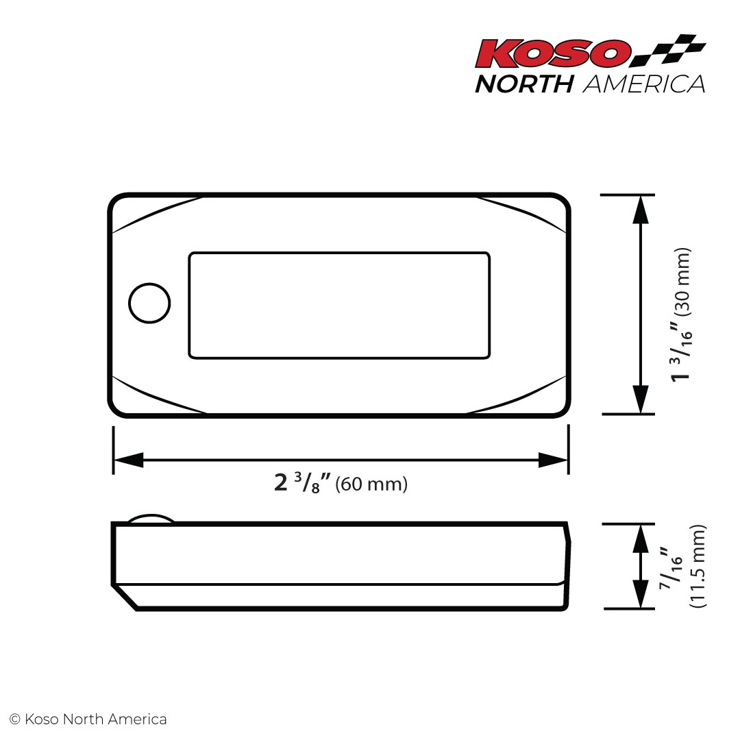 Koso Mini 3 voltmetro amperometro 12V digitale