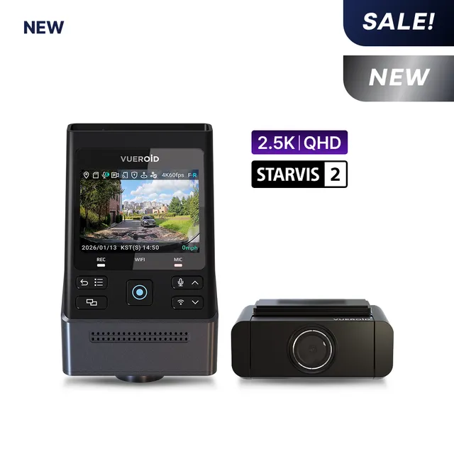 Vueroid S1 QHD Infinite dash cam 2 canali con opzione