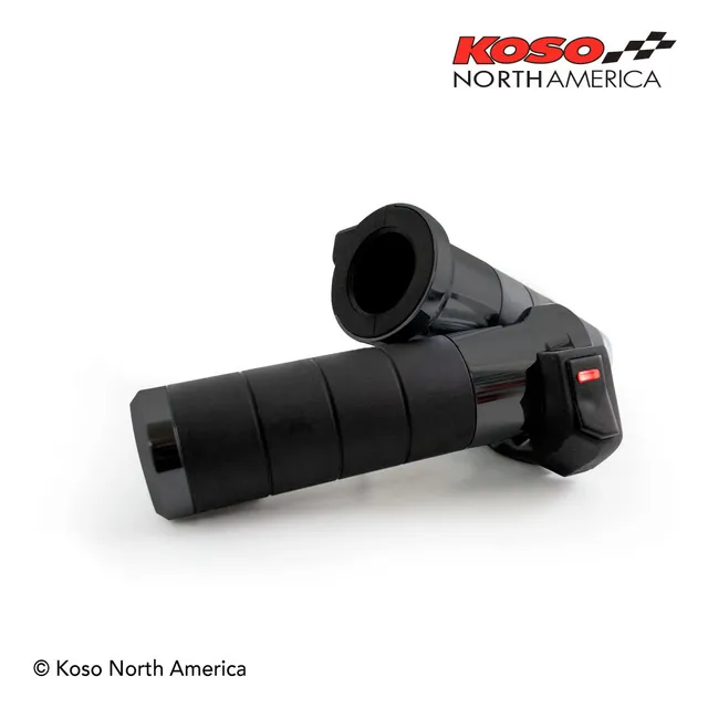 Koso Titan-X manopole riscaldate Harley cavo nere