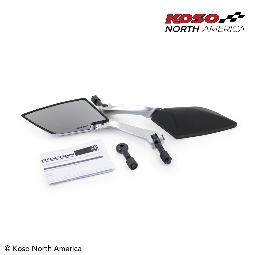 Koso TT-Style specchietti moto neri opachi M10