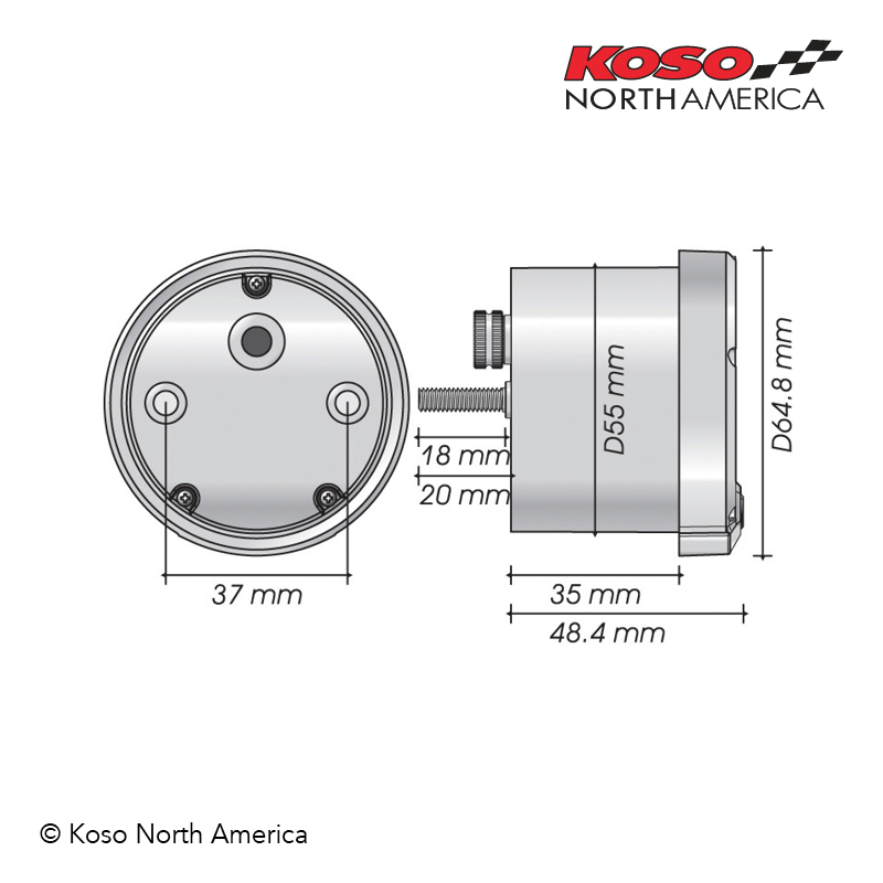 Koso DL-02S contachilometri Harley-Davidson plug & play