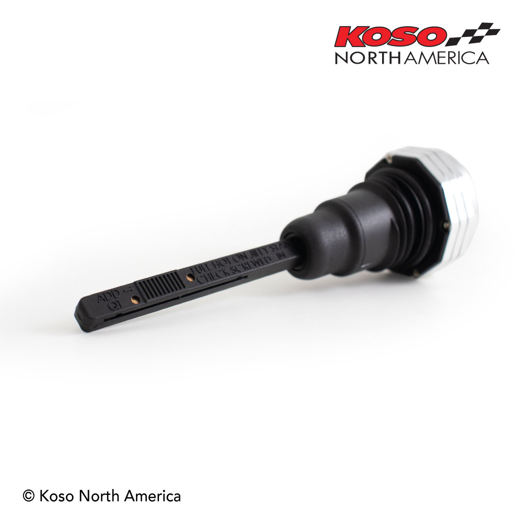 Koso astina livello olio Harley-Davidson nera con temperatura