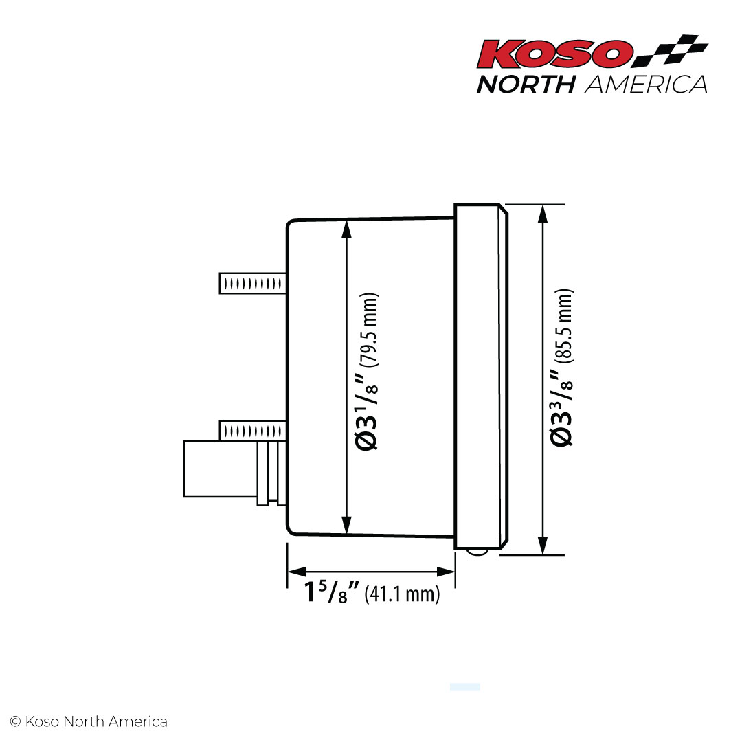 Koso TNT-B strumento multifunzione Yamaha Bolt nero