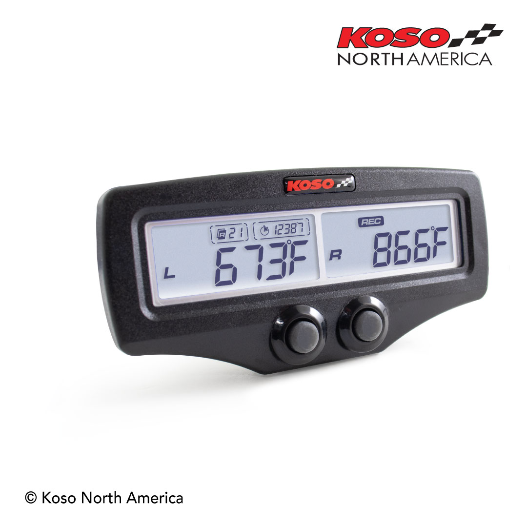 Koso EGT-02R Evo strumento EGT doppio con giri e acqua