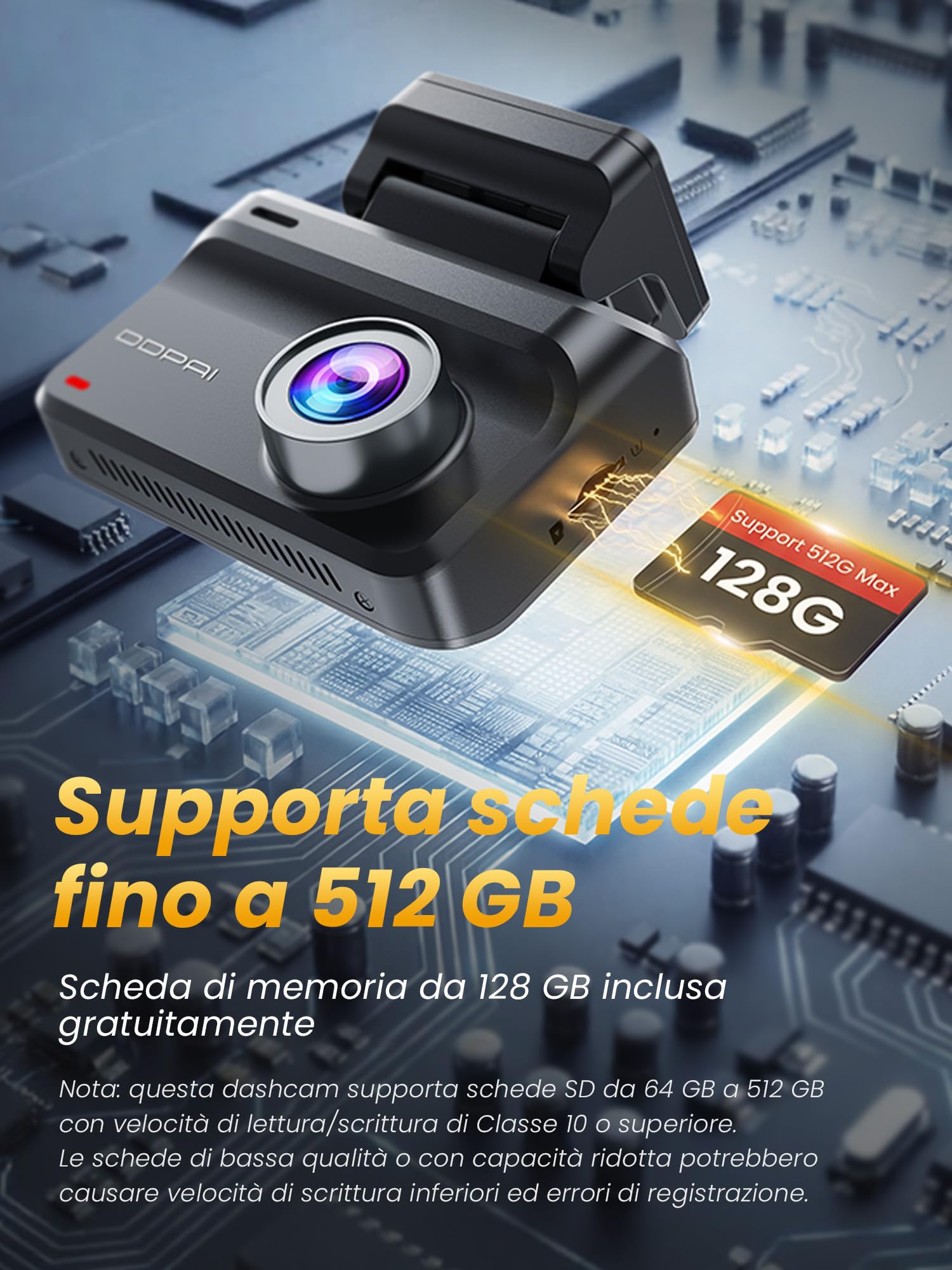 DDPAI Z50 Pro dash cam auto 4K+1080P con 128GB