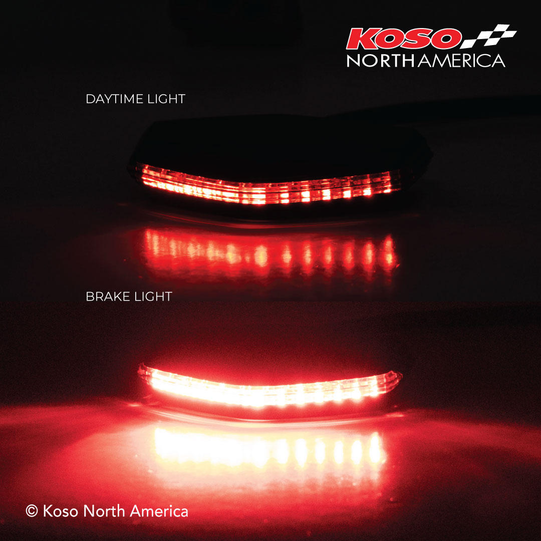 Koso GT-06 fanale posteriore LED moto lente rossa stop