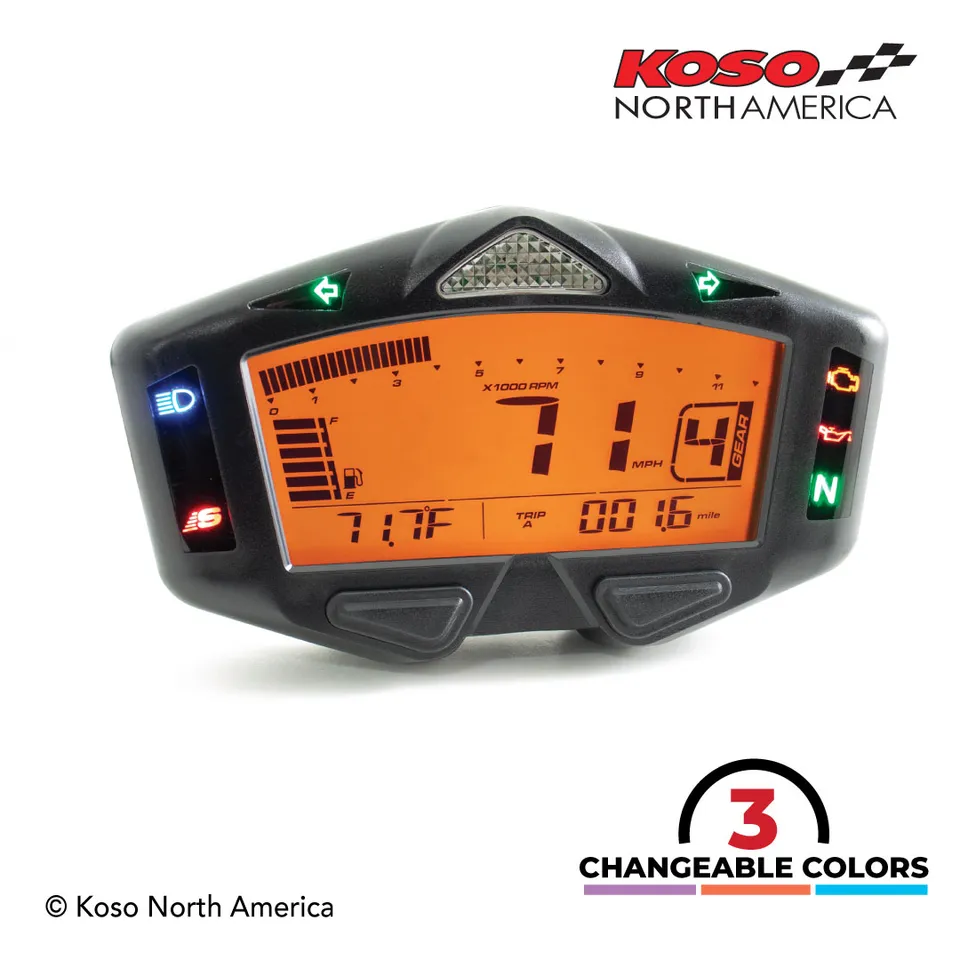 Koso DB-03R contachilometri multifunzione contagiri 3 scale