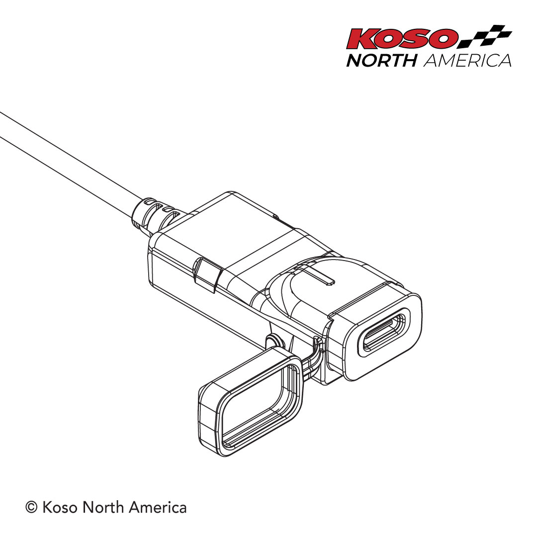 Koso Adattatore USB-C presa USB moto 12V ricarica rapida